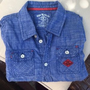 Epic Threads Boys Blue Button down shirt size 7